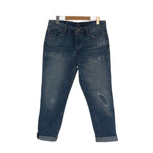 Lucky Brand Jeans Sienna Slim Boyfriend Size  6 US Medium Wash Denim Distressed‎